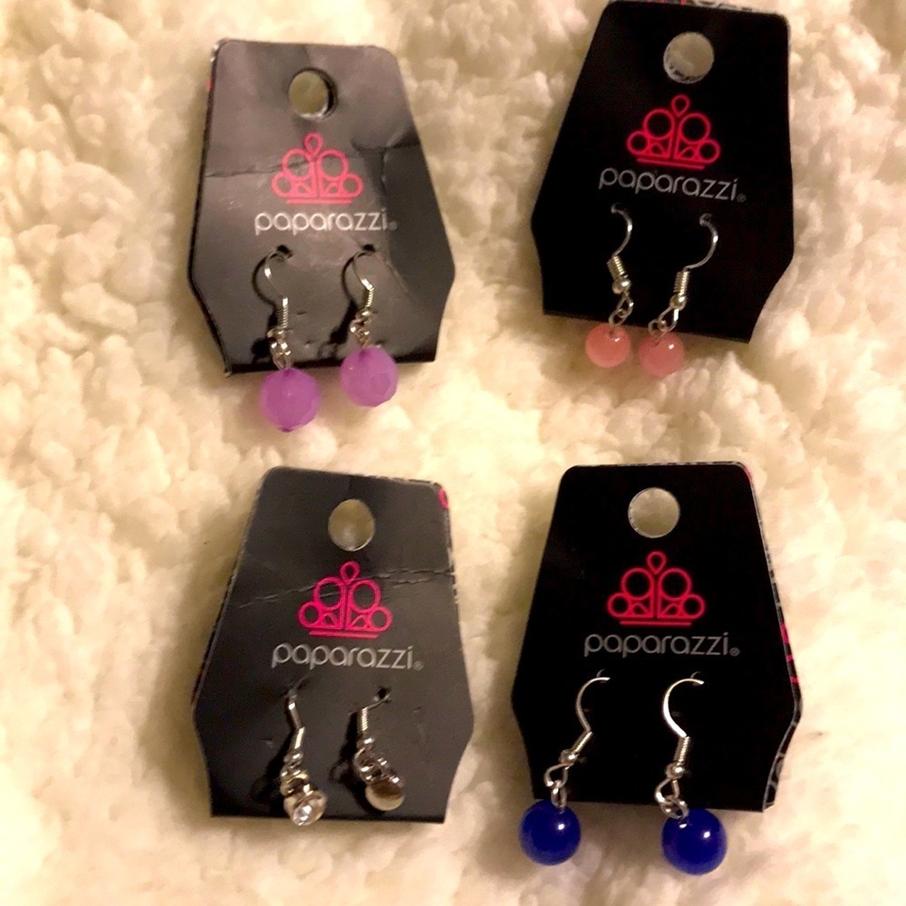 NEW four pair of Paparazzi earrings